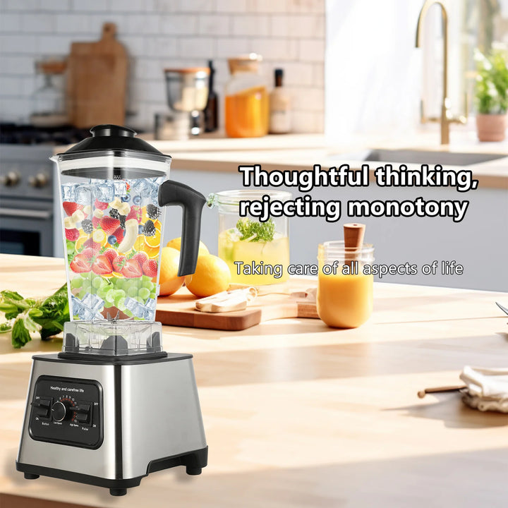 6000W Power Multi-Function Professional Blender 4-Blade 2-In-1