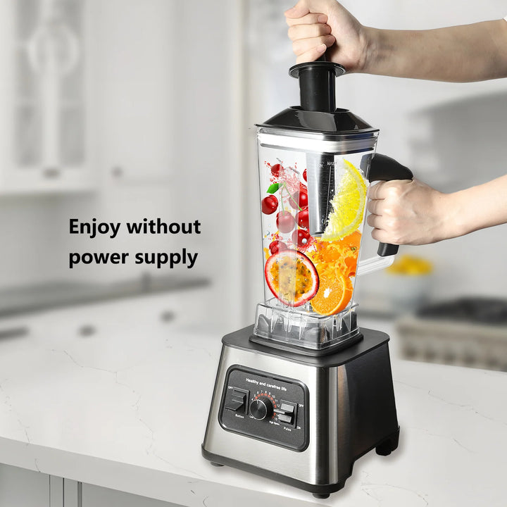 6000W Power Multi-Function Professional Blender 4-Blade 2-In-1