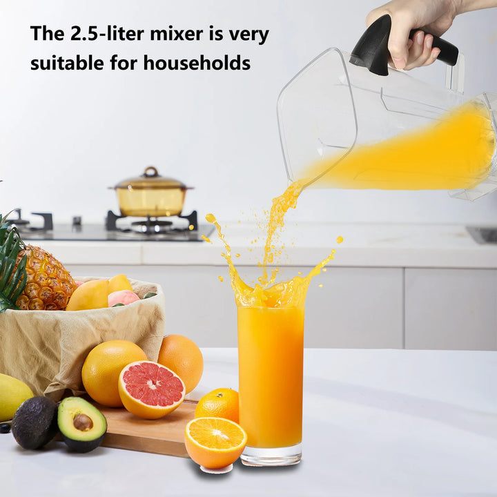 6000W Power Multi-Function Professional Blender 4-Blade 2-In-1