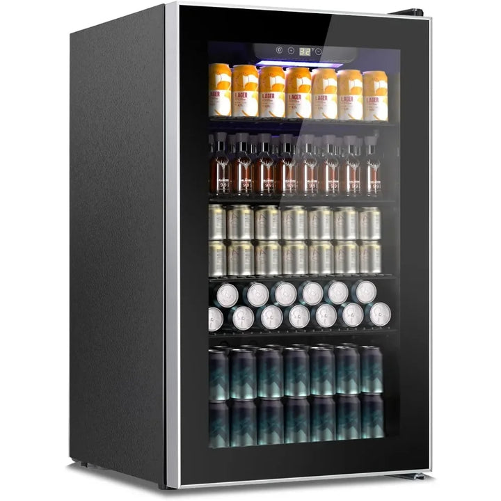 Refrigerator and Cooler, Mini Fridge 130 Can, Little Cooler with Digital Display 32~61℉