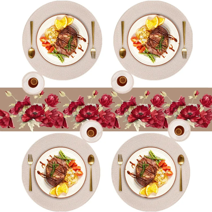 Set of 6 Round Braided Placemats 34CM