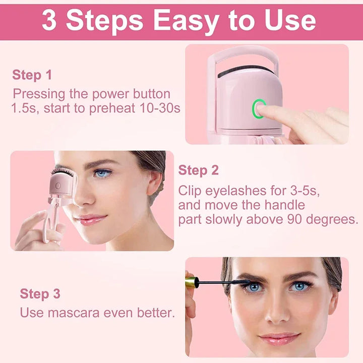 Electric Heated Eyelash Curler emperature Control Charging Durable