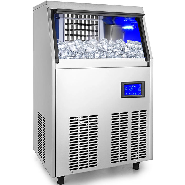 VEVOR Commercial Cube Ice Maker with Water Drain Pump 40/50/60/70 KG/24H