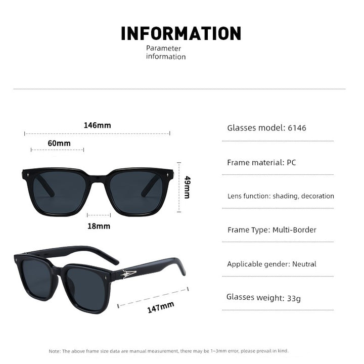 K-style Retro Transparent Green Sunshade Cat Eye Myopic Sunglasses Women's Fashion GM Fancy Square Sun Glasses Men'sK-style Retro Transparent Green Sunshade Cat Eye Myopic Sunglasses Women's  and Men´s