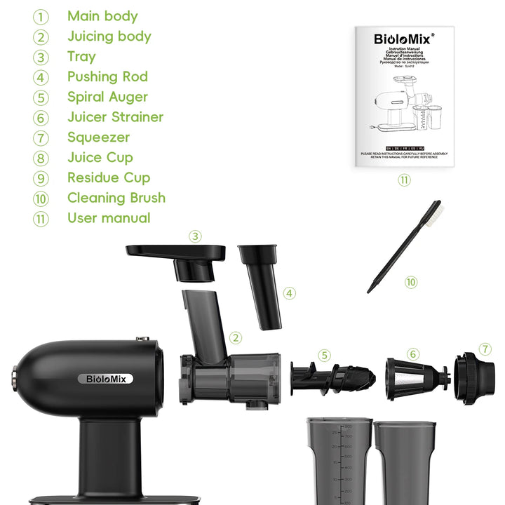 Slow Masticating Juicer Machines with Reverse Function,High Juice