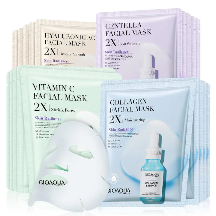 20pcs Collagen Face Mask Sheet Masks Hyaluronic Acid