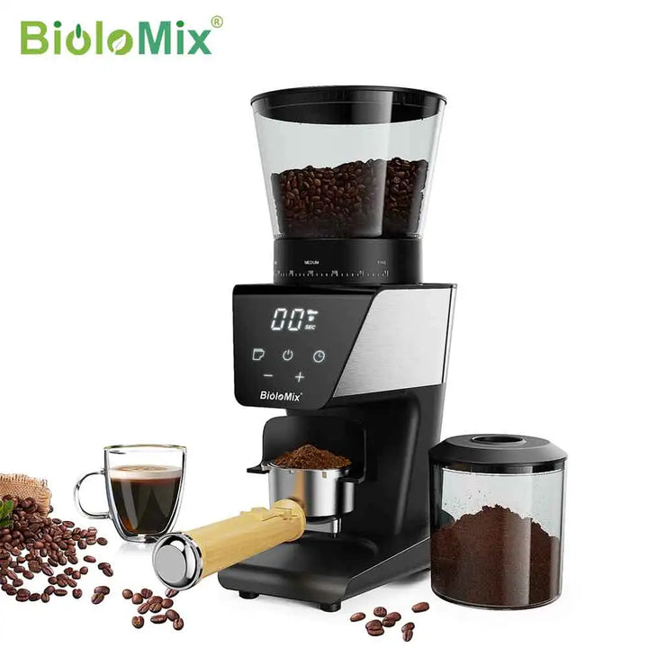 Automatic Electric Coffee Grinder with 30 Gears for Espresso American Coffee