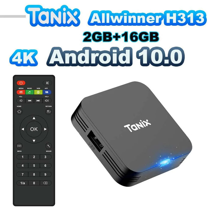 Tanix TX1 Allwinner H313 Android 10.0 TV BOX 4K HDR 2.4G Wifi RAM 1GB 2GB ROM 8GB 16GB Smart Box Mini Game Media Player