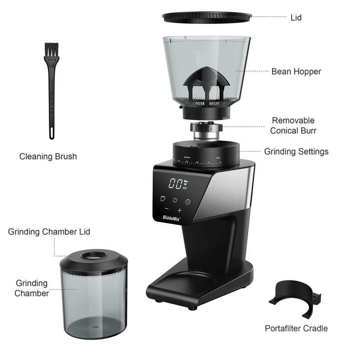 Automatic Electric Coffee Grinder with 30 Gears for Espresso American Coffee