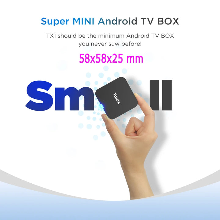 Tanix TX1 Allwinner H313 Android 10.0 TV BOX 4K HDR 2.4G Wifi RAM 1GB 2GB ROM 8GB 16GB Smart Box Mini Game Media Player