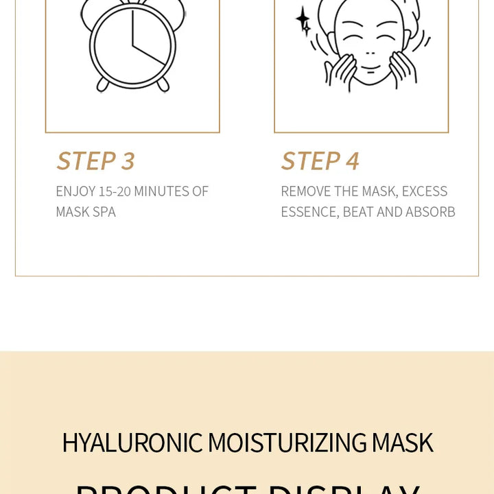 20pcs Collagen Face Mask Sheet Masks Hyaluronic Acid