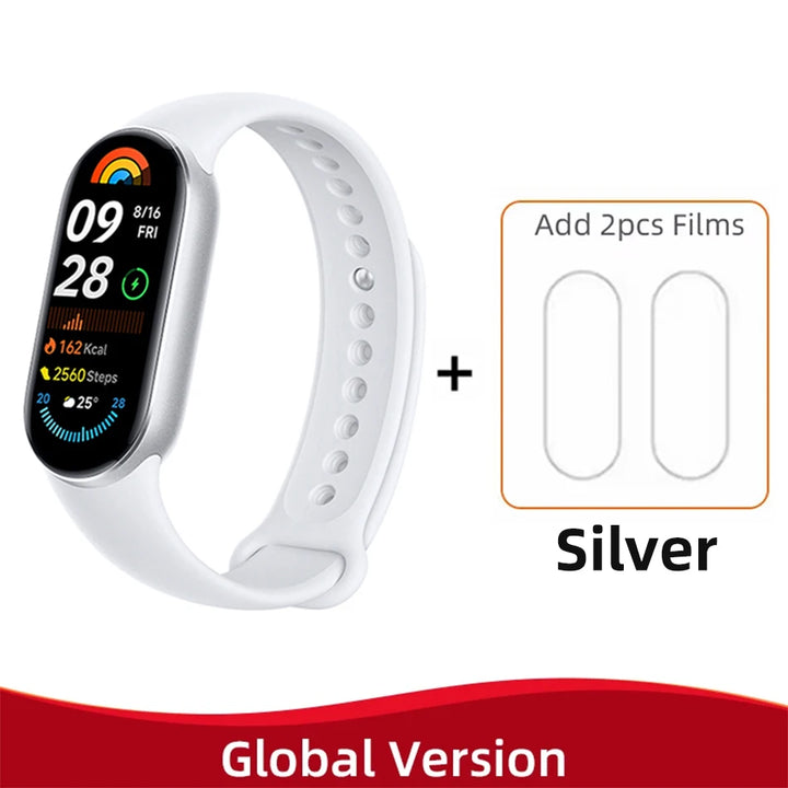 Global Version Xiaomi Mi Band 9 Heart Rate Blood Oxygen Monitoring 1.62" AMOLED Touch Display 150+ Fitness Modes 233mAh Battery