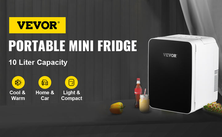 VEVOR 10L Mini Fridge Car Refrigerator Portable